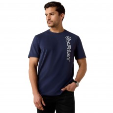 Ariat Mens Vertical Logo Short Sleeve T Shirt (Navy) Ariat Mens Vertical Logo Short Sleeve T Shirt (Navy)