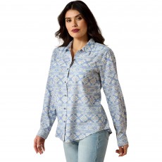 Ariat Womens Billie Jean Long Sleeve Shirt (Ashleigh Blue Crystal Southwest)