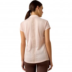 Ariat Womens Breathe 1/2 Zip Cap Sleeve Top (Sepia Rose)