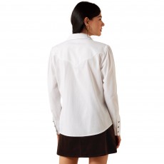 Ariat Womens Lattice Long Sleeve Shirt (White)