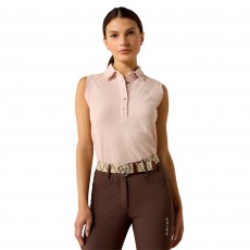 Ariat Womens Prix 3.0 Sleeveless Polo (Sepia Rose)