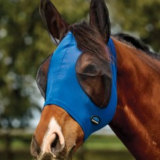 Weatherbeeta ComFiTec Deluxe Stretch Fly Mask With Ears (Cobalt/Black)