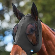 Weatherbeeta Stretch Fly Mask With Ears (Charcoal/Black)