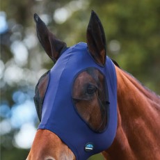 Weatherbeeta Stretch Fly Mask With Ears (Navy/Black)
