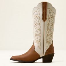 Ariat Women's Heritage Blossom J Toe Western Boot (Wheat Brown/Bright Cream) Ariat Women's Heritage Blossom J Toe Western Boot (Wheat Brown/Bright Cream)