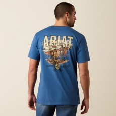 Ariat Mens Lone Longhorn Short Sleeve T Shirt (Grisalle) Ariat Mens Lone Longhorn Short Sleeve T Shirt (Grisalle)