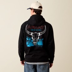 Ariat Mens Bison Bureau Hoodie (Black)
