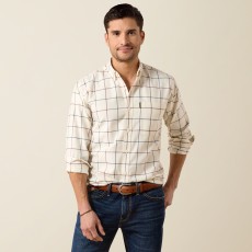 Ariat Mens Clement Shirt (Antique White Plaid) Ariat Mens Clement Shirt (Antique White Plaid)