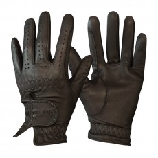 Mark Todd Adults Leather Riding/Show Gloves (Dark Brown)