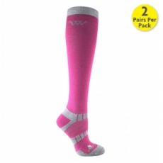 Woof Wear Winter Riding Socks (Berry)