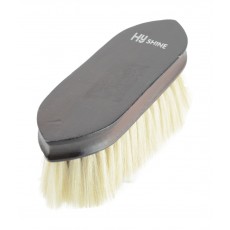 HySHINE Deluxe Goat Hair Wooden Dandy Brush (Dark Brown)