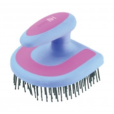 HySHINE Horseshoe Mane Brush (Blue/Pink)