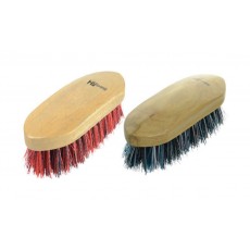 HySHINE Natural Wooden Dandy Brush Medium (Teal/Black/White)