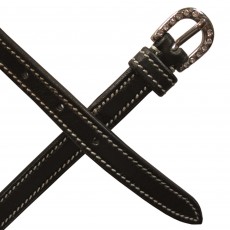 Mark Todd (Clearance) Leather Spur Straps Diamante Buckle (Black)