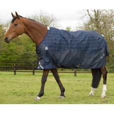 Mark Todd Lightweight Turnout Rug Plaid (Navy, Beige & Royal)