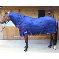 JHL Mediumweight Combo Stable Rug (Navy & Burgundy)