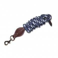 Mark Todd Performance Leather/Nylon Lead Rope (Black & Navy)