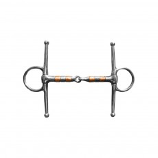 JHL Pro Steel Copper Roller Full Cheek Jointed Snaffle