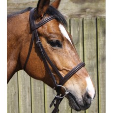 JHL Raised Cavesson Bridle (Brown)