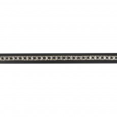 JHL Round Clear Diamante Browband (Black)
