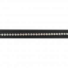 JHL Large Round Clear Diamante Browband (Black)