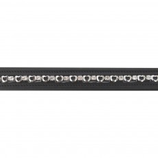 JHL Heart & Diamante Browband (Black)