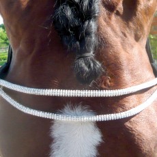 JHL Rolled Diamante Browband (Black)