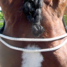 JHL Rolled Diamante Browband (Brown)