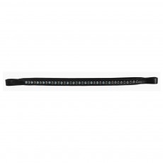 JHL Baby Blue & Black Diamante Padded Browband (Black)