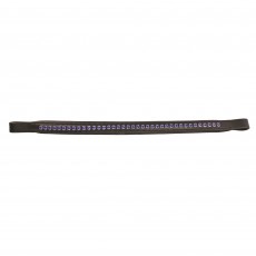 JHL Blue Diamante Padded Browband (Brown)