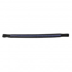 JHL Blue Diamante Padded Browband (Black)