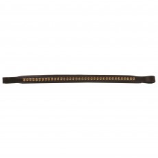 JHL Topaz Diamante Padded Browband (Brown)