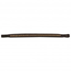 JHL Topaz Diamante Padded Browband (Brown)