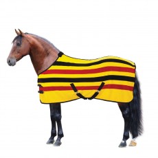 Masta Ascot Stripe Suede Fleece Rug (Gold)