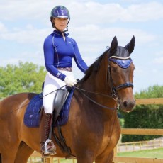 Woof Wear Ladies Performance Riding Shirt (Navy)