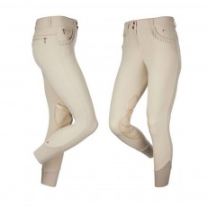 LeMieux Women's Pace Knee Patch Breeches (Beige/Beige)