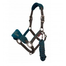 LeMieux Vogue Fleece Headcollar & Leadrope (Peacock/Grey)