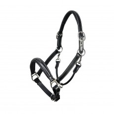 Mark Todd Leather Raised Fancy Stitch Headcollar (Black)