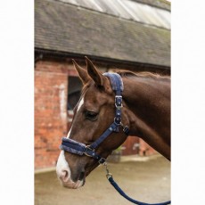 Mark Todd Fleece Lined Headcollar with Lead Rope (Navy)