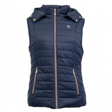 Mark Todd Women's Winter Padded Gilet (Navy/Rose Gold)