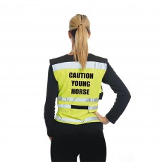 Equisafety Adults Air Waistcoat Caution Young Horse (Yellow)