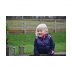 Little Rider Annabelle Padded Gilet  (Navy/Pink)