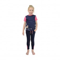 Little Rider Felicity Flower Tshirt (Fuchsia Pink/Navy)