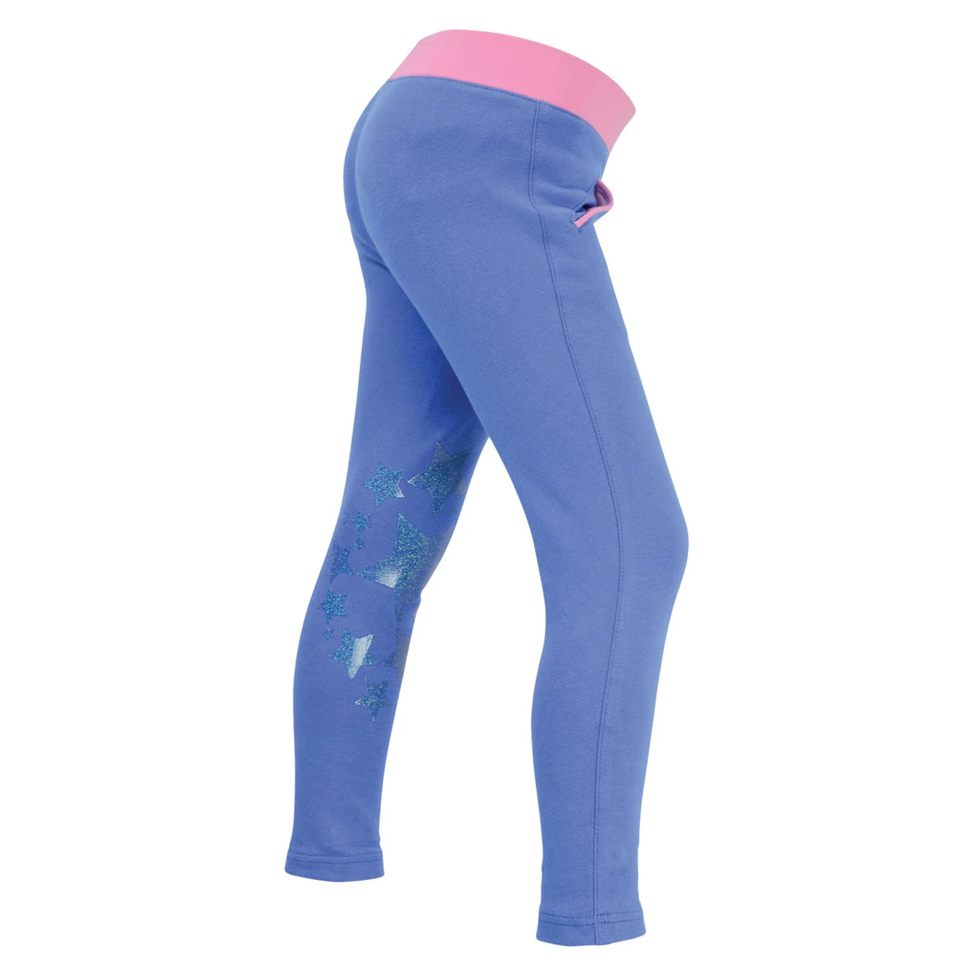 Little Rider Glitter Leggings  (Regatta Blue/Cameo Pink)