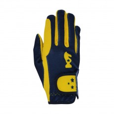 Little Rider Lancelot Childrens Riding Gloves by Little Knight  (Yellow/Navy)