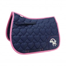 Little Rider Little Unicorn Saddle Pad  (Navy/Pink)