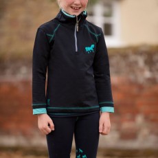 Mark Todd Kids Training Top (Navy/Aqua)