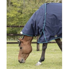 Mark Todd Turnout Rug Lightweight Neck Cover (Navy/Jade)