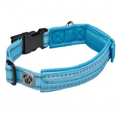 Woofmasta Hi-Viz Flashing Dog Collar  (Aqua)