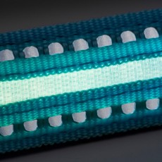 Woofmasta Hi-Viz Flashing Dog Lead (Aqua)